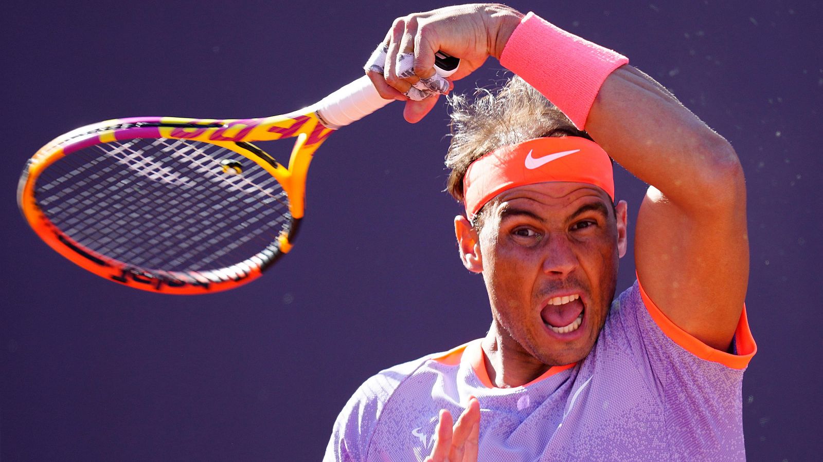 Rafa Nadal, durante su primer partido del torneo