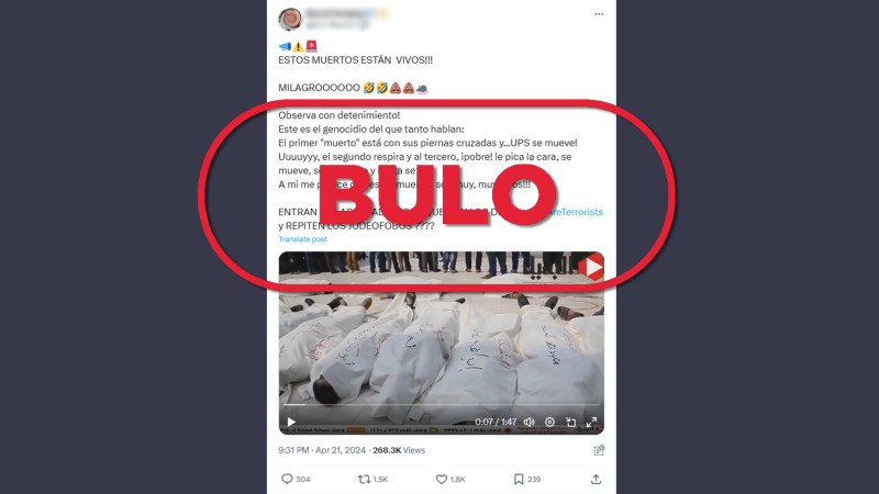 Guerra en Gaza: este vídeo no muestra a palestinos fingiendo su muerte, es un bulo
