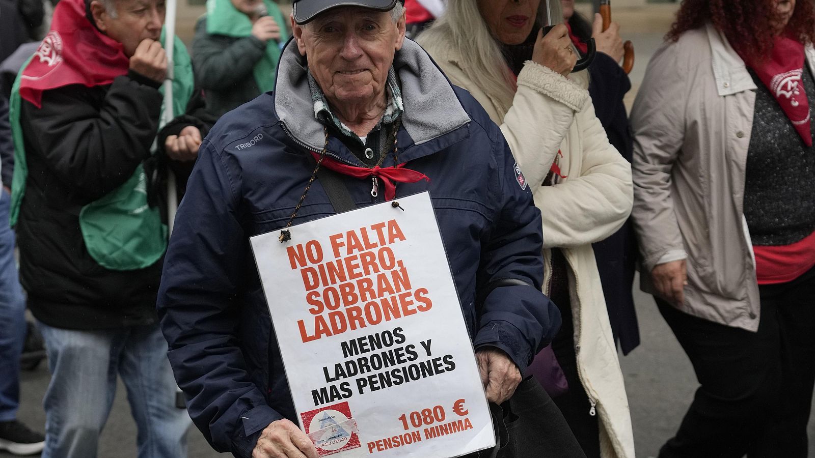 Manifestación de pensionistas en Vitoria