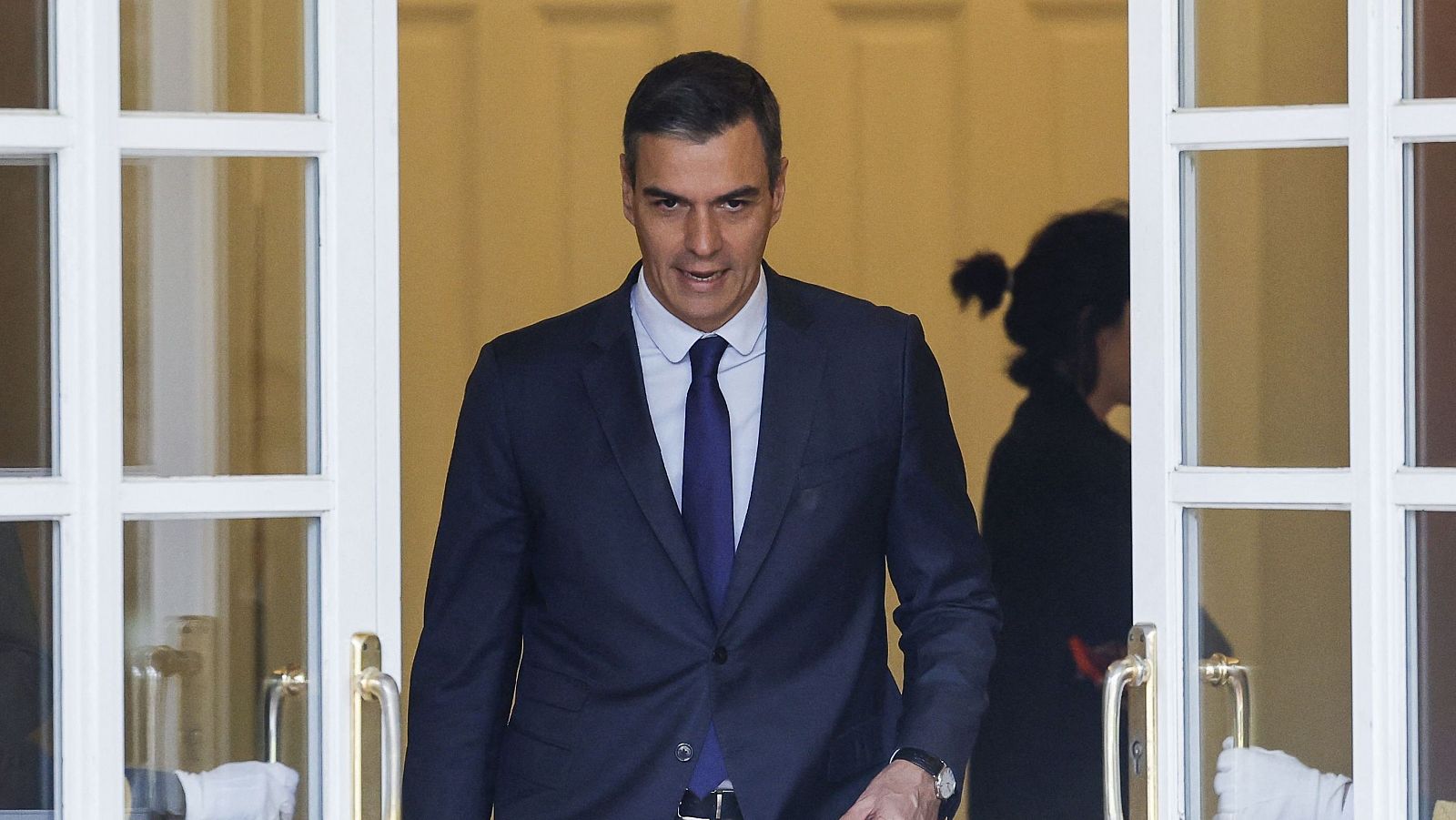 El president del Govern, Pedro Sánchez, compareix a la Moncloa