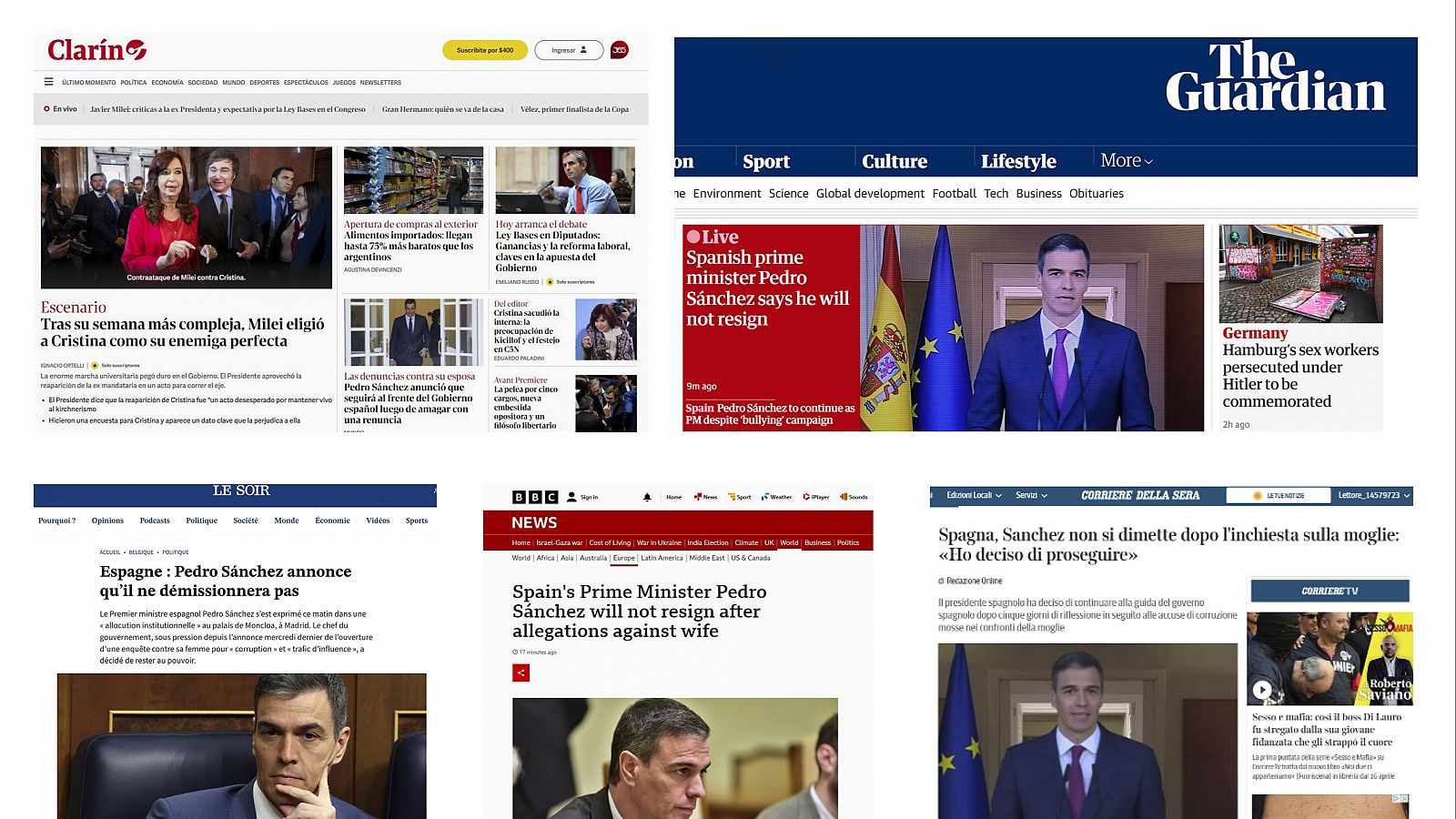 La prensa internacional destaca la decisión de Sánchez de continuar en el Gobierno
