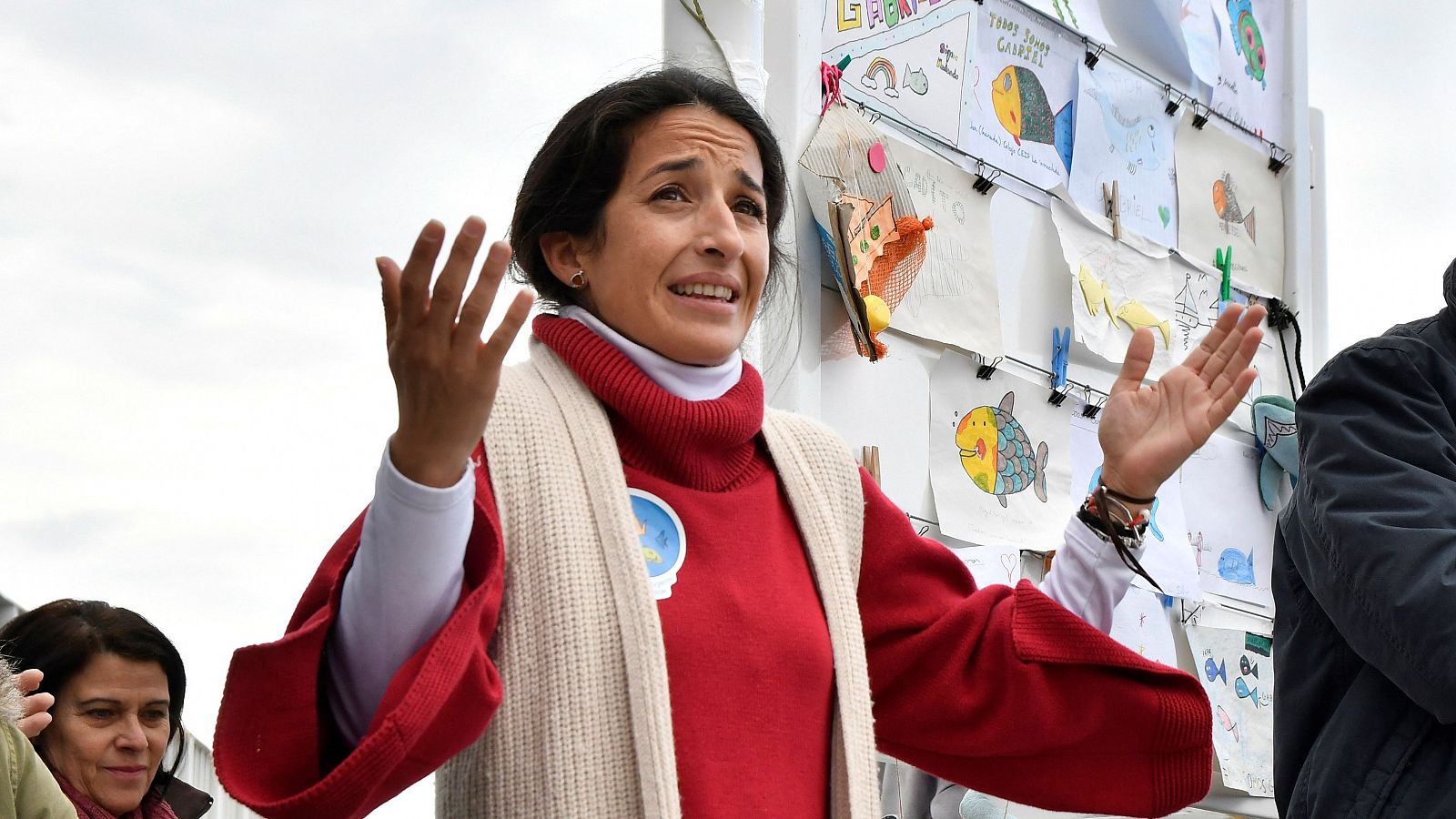 Patricia Ramírez durante la inauguración del espacio de la 'Ballena' de la capital almeriense, dedicado a su hijo, Gabriel Cruz