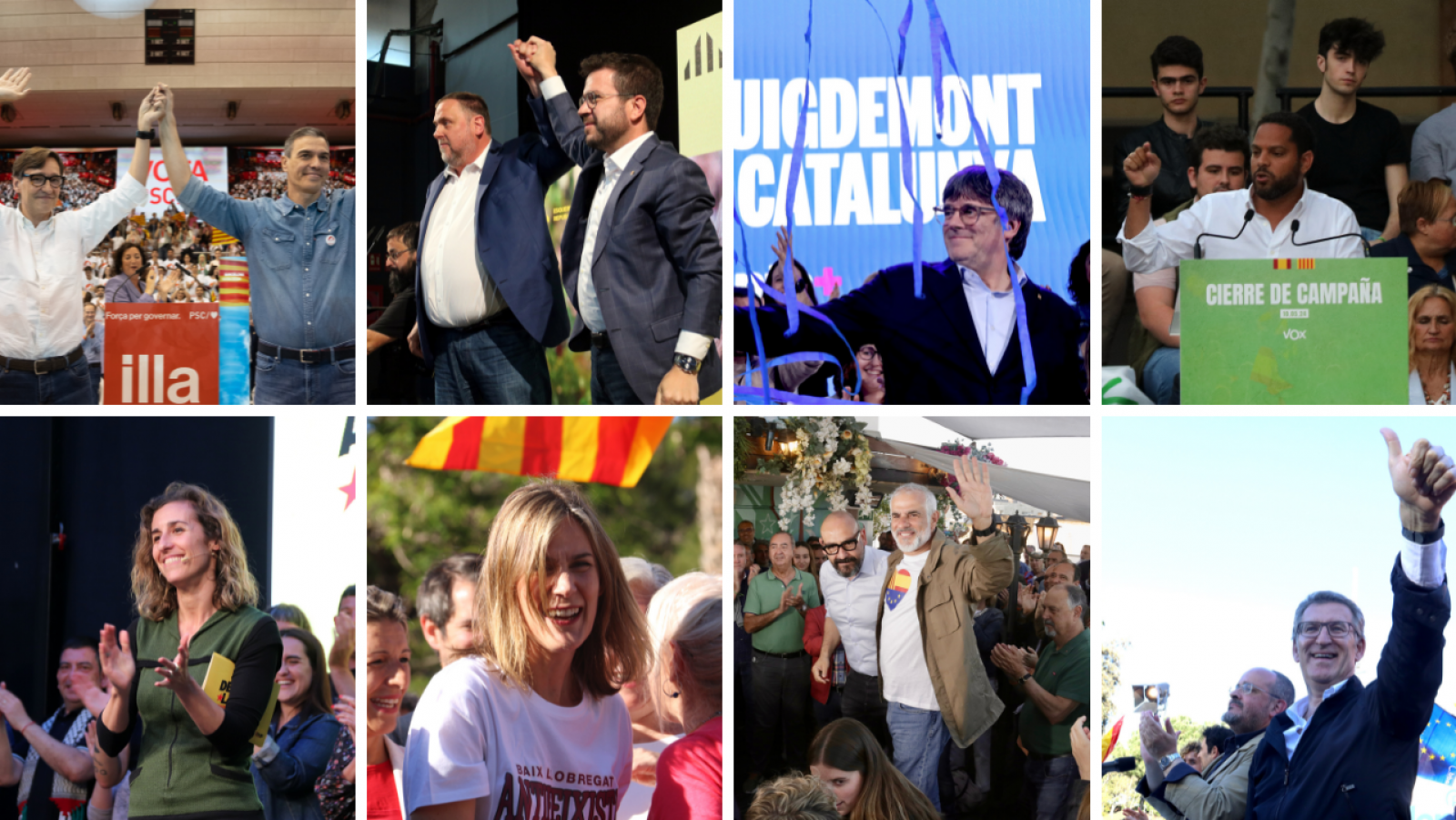 Darrers mítings de campanya dels 8 principals candidats a les eleccions catalanes