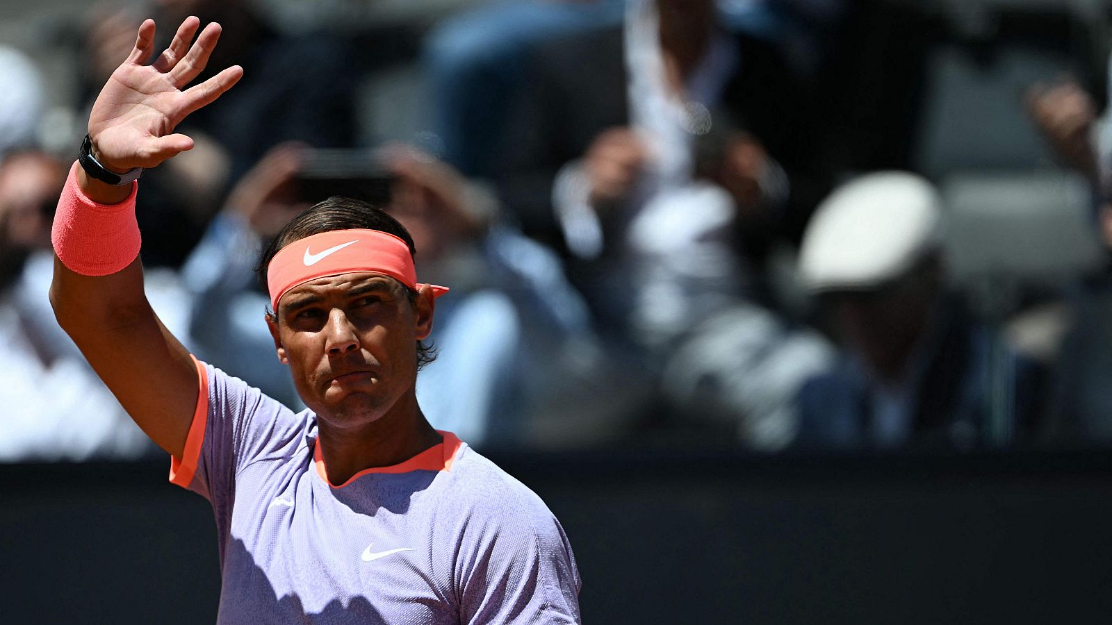 Rafa Nadal se despide del Master de Roma tras caer ante el polaco Hurkacz.