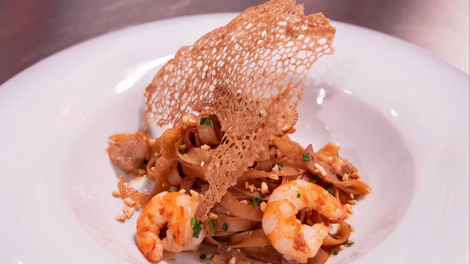 La receta de tagliatelle frutti di mare de Celeste en MasterChef 12