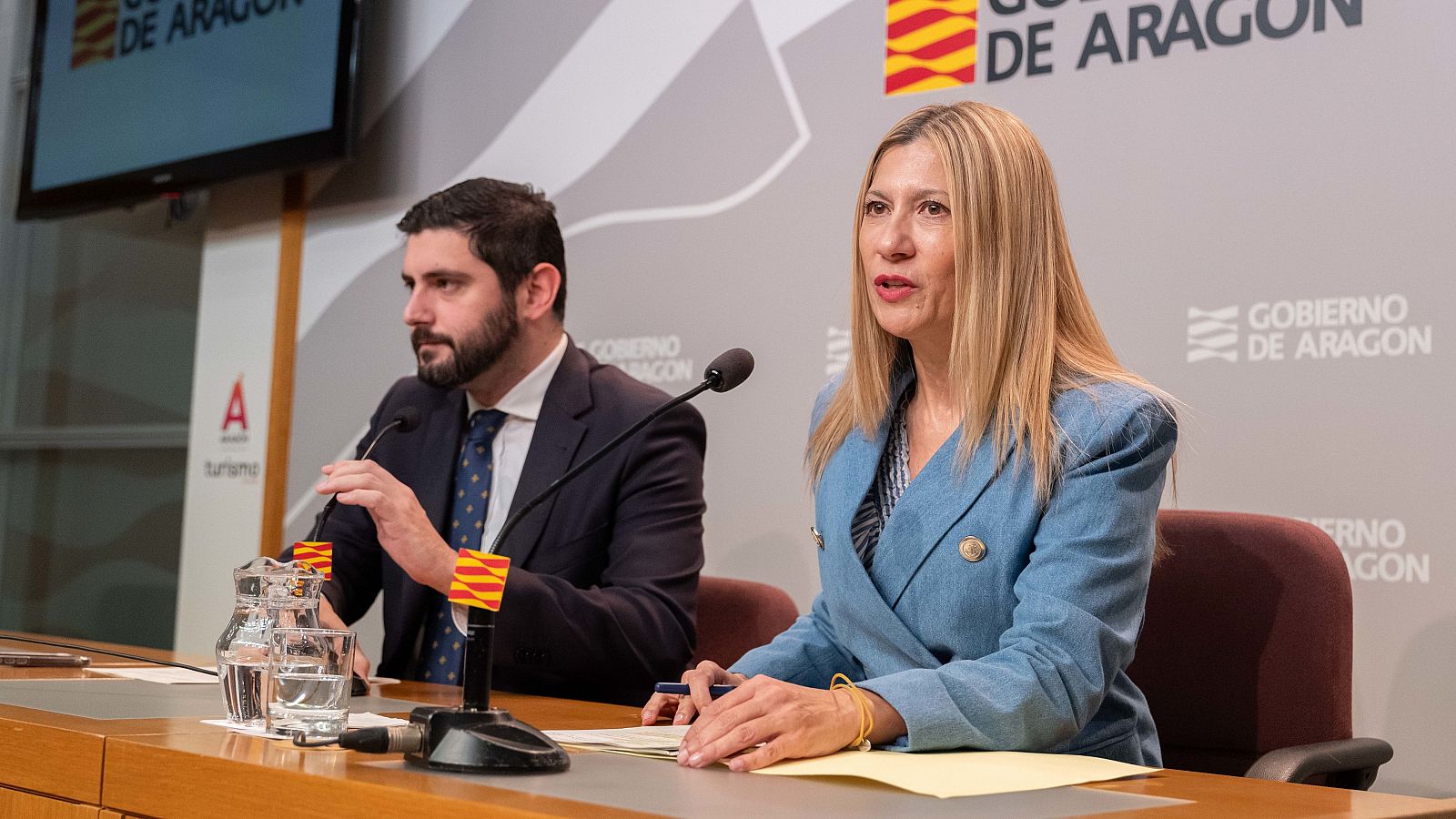 Los vicepresidentes del Gobierno de Aragón, Alejandro Nolasco y Mar Vaquero.