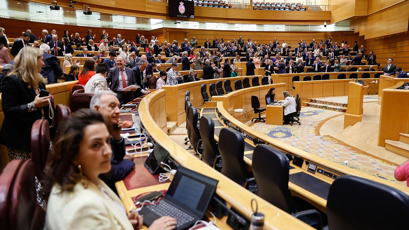 Imatge de la votació al Senat de l'esmena a la totalitat de la llei d'amnistia