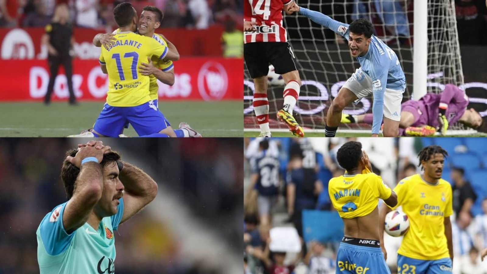 Cádiz, Mallorca, Celta y Las Palmas: 4 equipos y un descenso inevitable