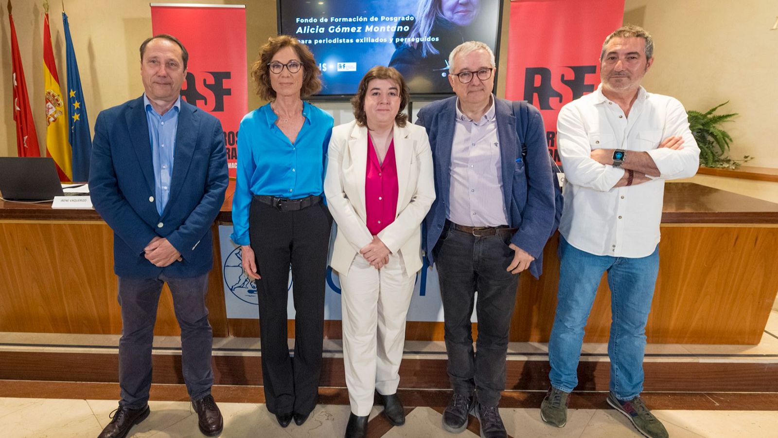 Alfonso Bauluz, Irene Vaquerizo, Concepción Cascajosa, Alfonso Armada y Ángel Barroso