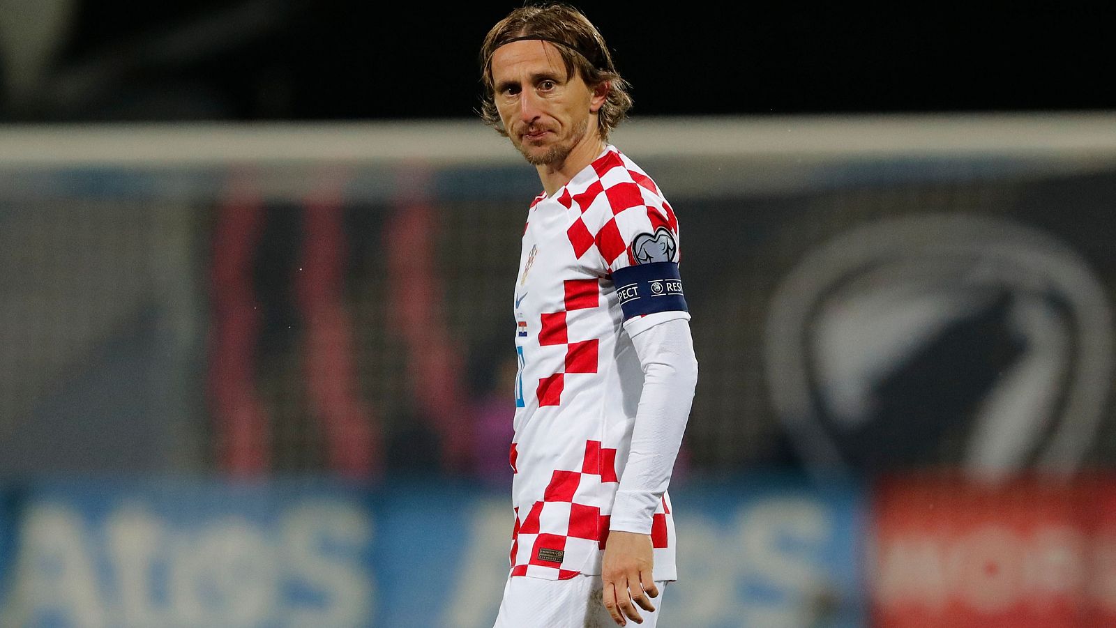 Imagen de Luka Modric durante un partido de la selección croata.