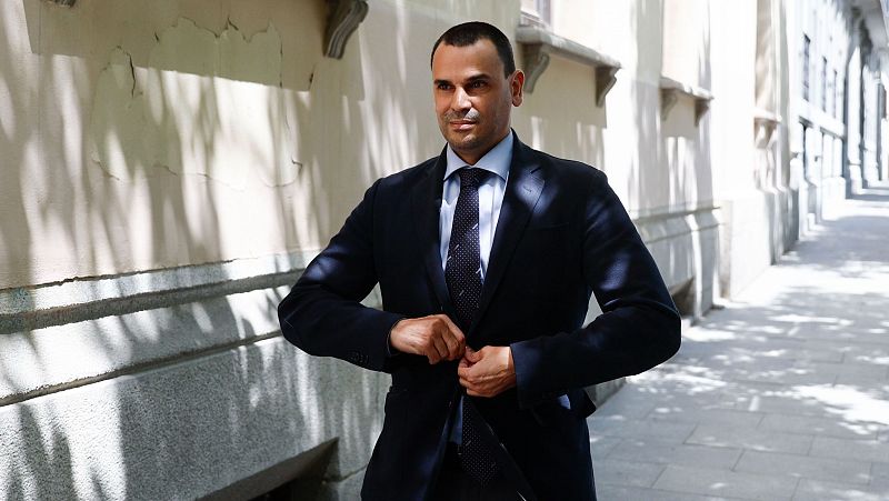 Alberto González Amador, pareja de la presidenta de Madrid, Isabel Díaz Ayuso, a su llega al Tribunal Superior de Justicia de Madrid