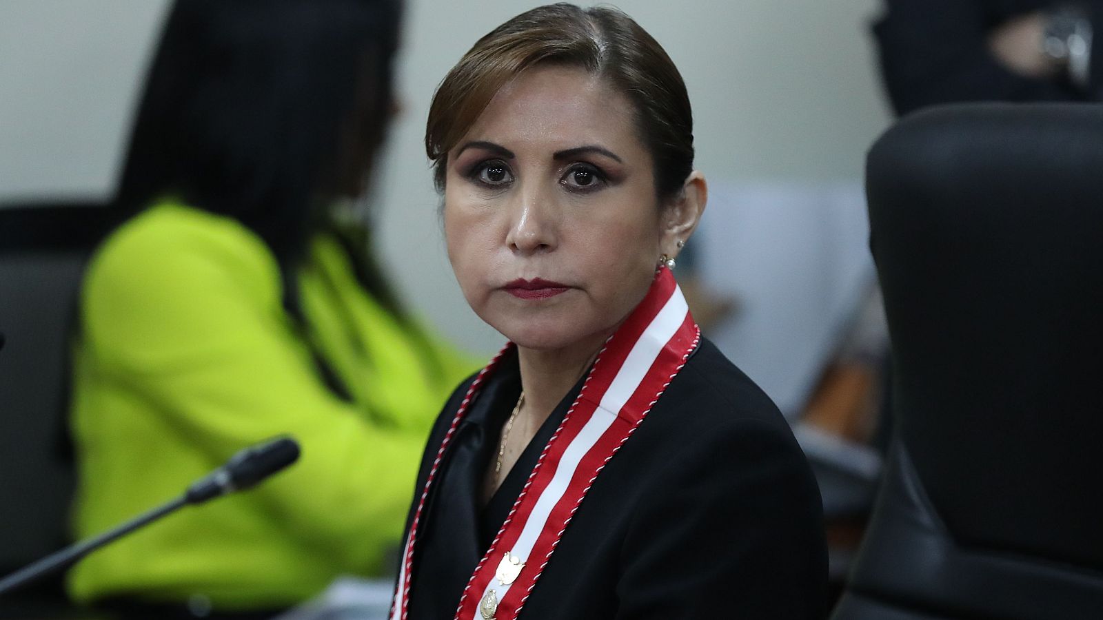 La fiscal general de Perú, Patricia Benavides, durante a una citación ante la Comisión de Fiscalización del Congreso peruano