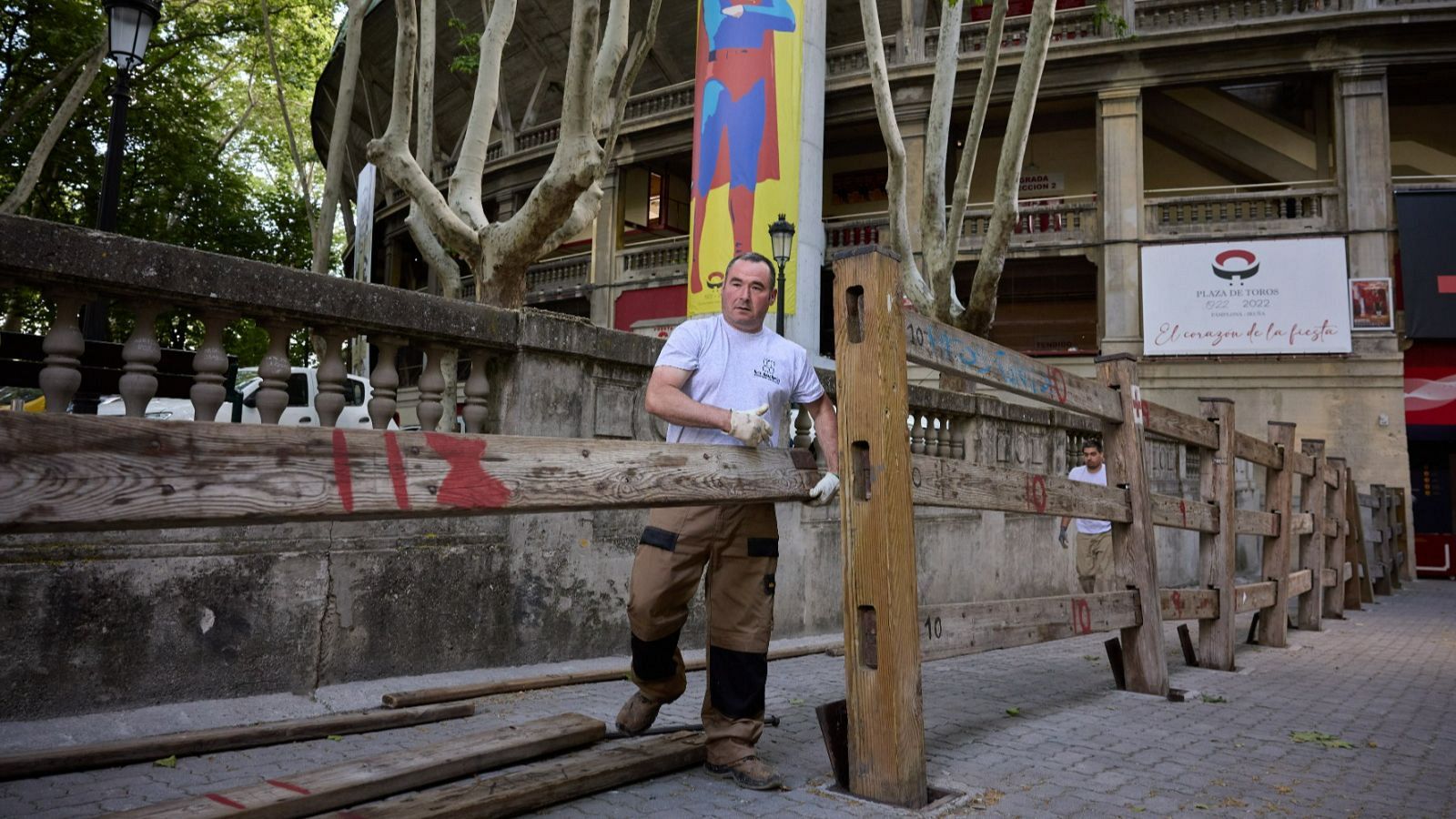 San Fermín 2024: comienza la instalación del vallado de e los encierros