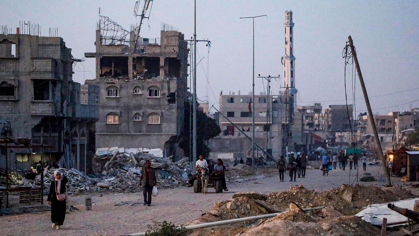 La ciudad de Jan Yunis, al sur de la Franja de Gaza