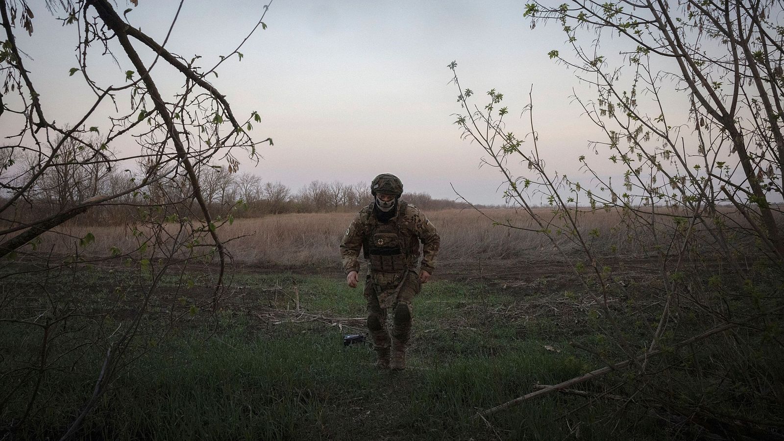 Un soldado ucraniano en el frente de Donetsk