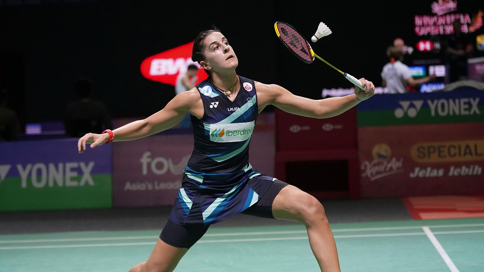 Carolina Marín durante su segundo partido en el Indonesia Open Badminton