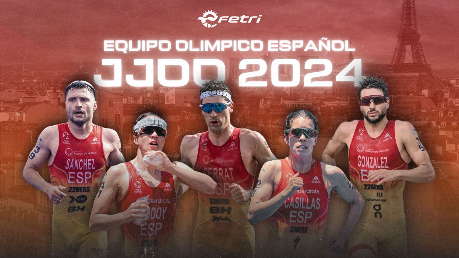 La FETRI confirma los cinco representantes de España en triatlón para los Juegos Olímpicos de París