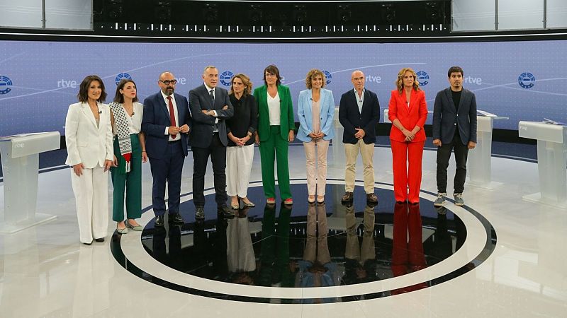 Debate elecciones europeas 2024 en RTVE: los candidatos, en el plató
