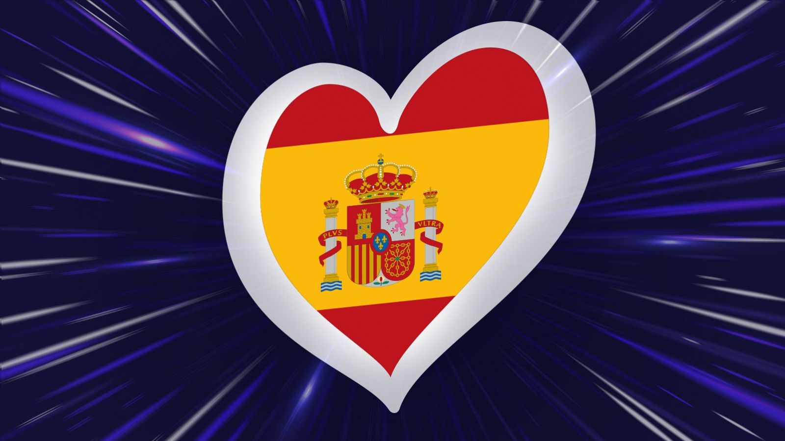 Bandera de España junto al logo de Eurovisión