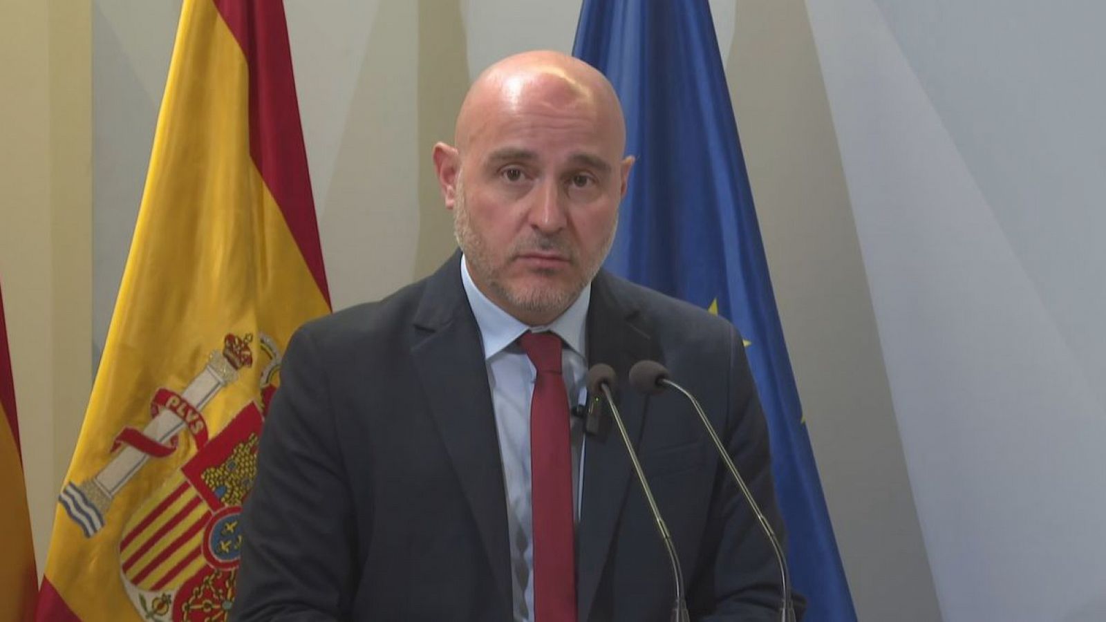 El delegat del Govern espanyol a Catalunya, Carlos Prieto, presenta el dispositiu electoral del 9-J