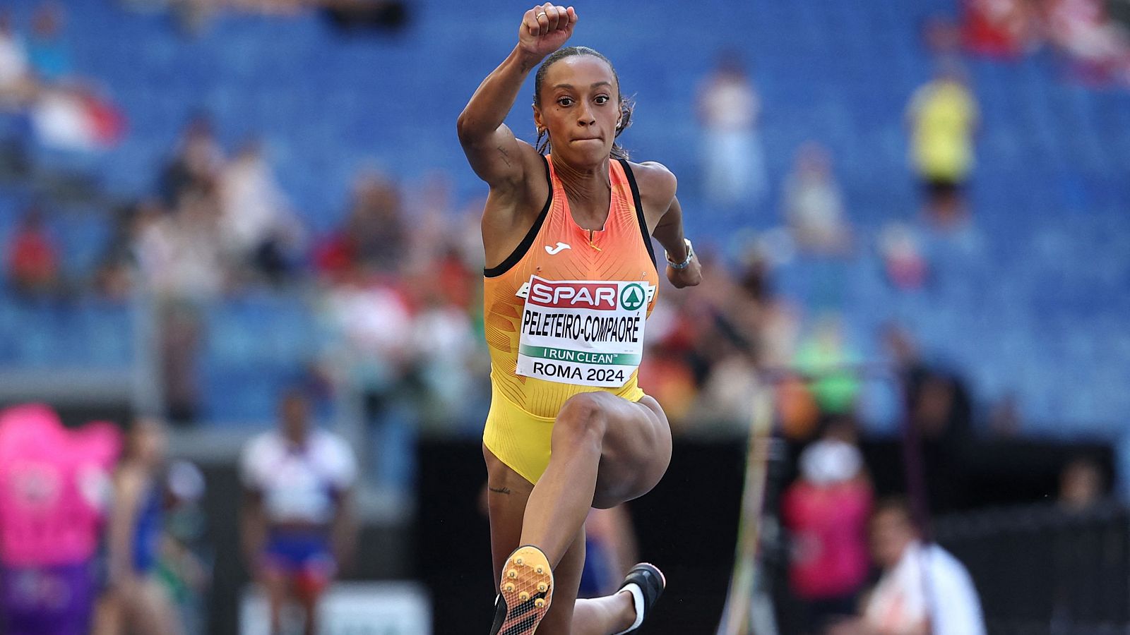 Ana Peleteiro, durante el Campeonato Europeo de Atletismo