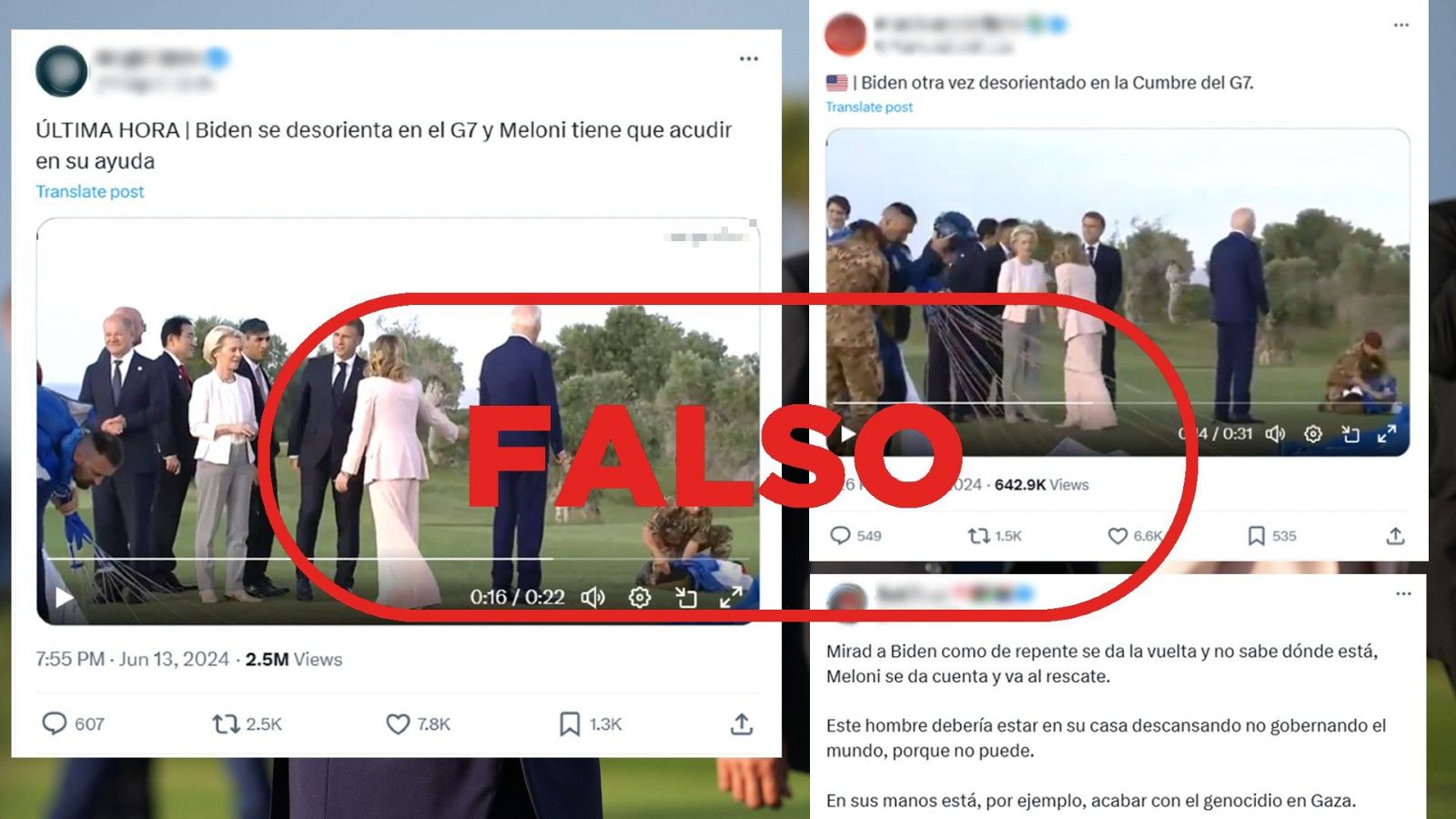 Cumbre del G7: Joe Biden no aparece "desorientado" en este vídeo, está recortado