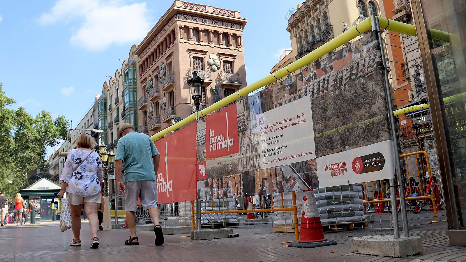 Comencen les obres de transformació de la Rambla de Barcelona, que s'allargaran fins al 2027.