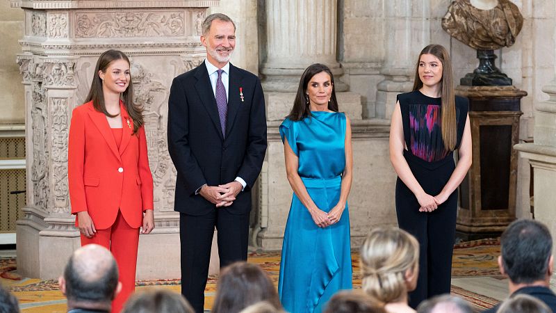 La princesa Leonor, el rey Felipe VI, la reina Letizia y la infanta Sofía