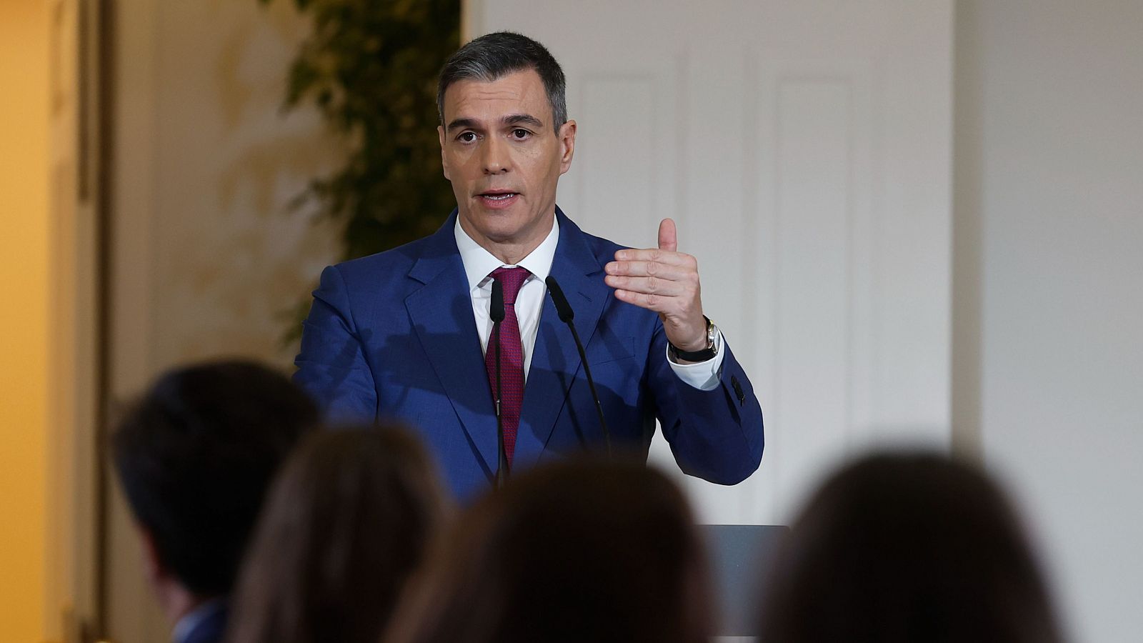 El presidente del Gobierno, Pedro Sánchez, tras una reunión Consejo de Ministros