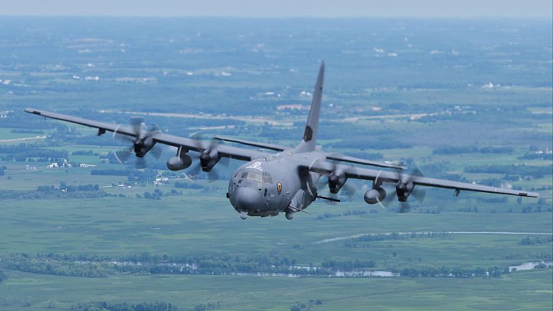 Un avión de armamento pesado AC-130J, también conocido como 'Ghostrider'.