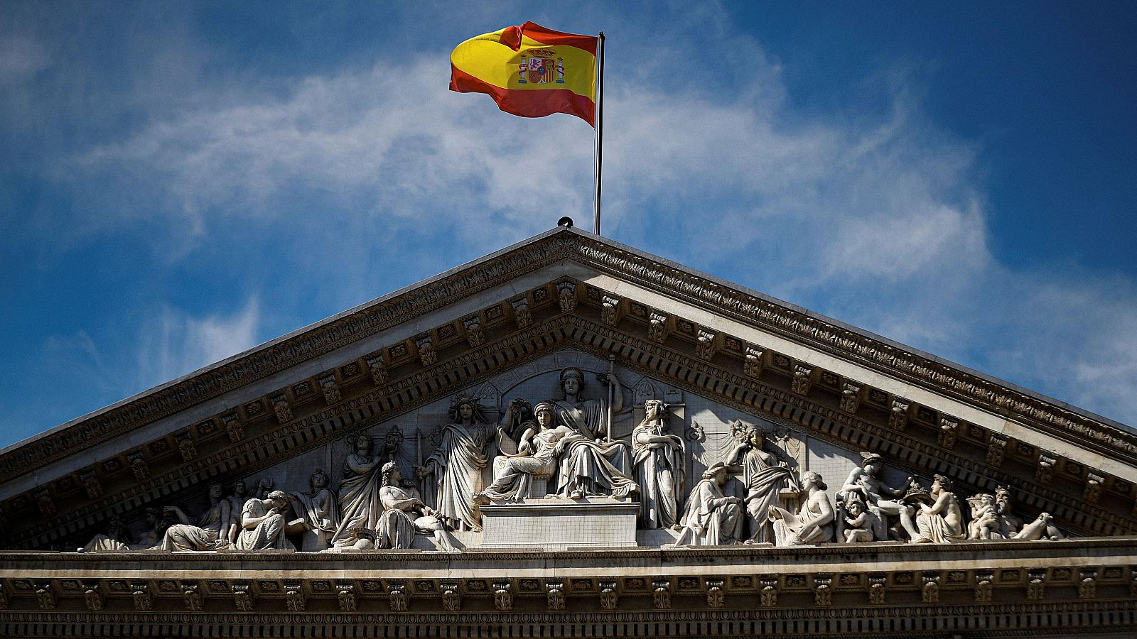 Vista de la fachada del Congreso de los Diputados