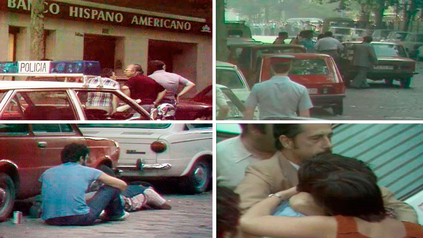 L'atracament de fa 45 anys: policies i familiars, fora de l'oficina bancària del carrer Casp