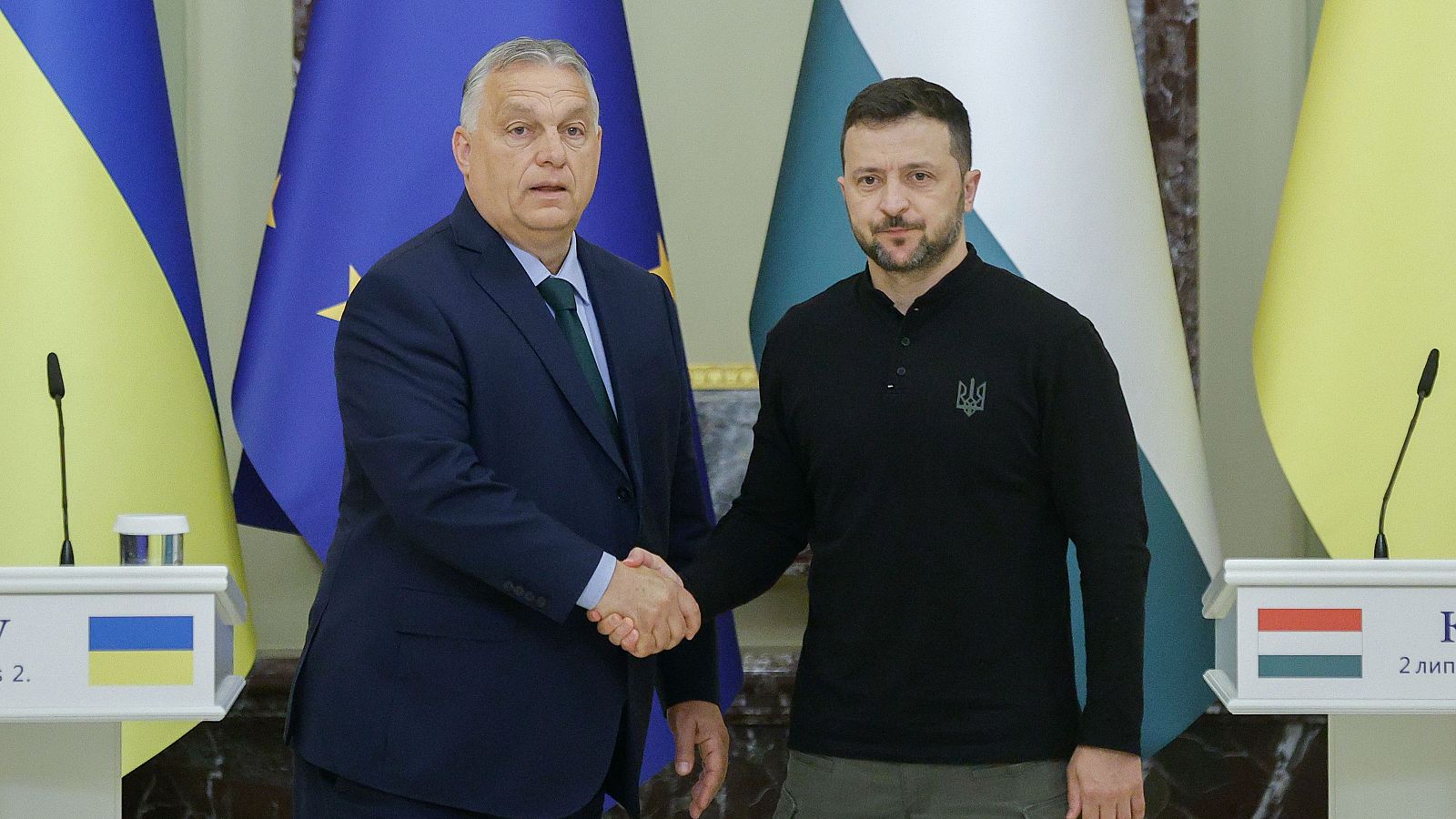 Orbán pide en Kiev a Zelenski un "alto el fuego" para "acelerar las conversaciones de paz"