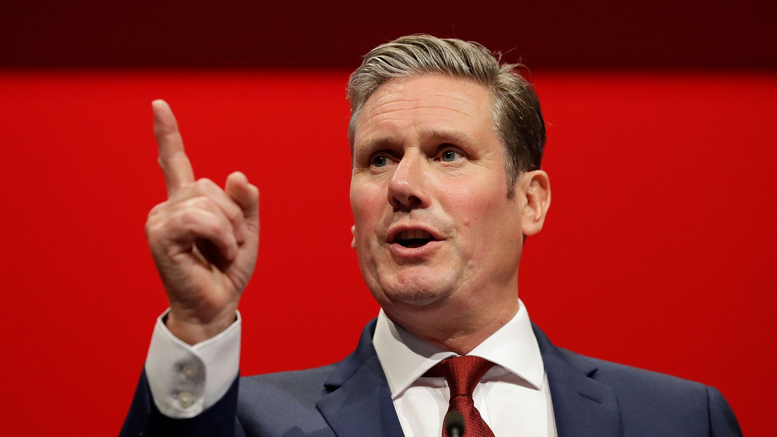 Keir Starmer hablando durante la Conferencia del Partido Laborista en el Brighton Center en Brighton (Inglaterra)