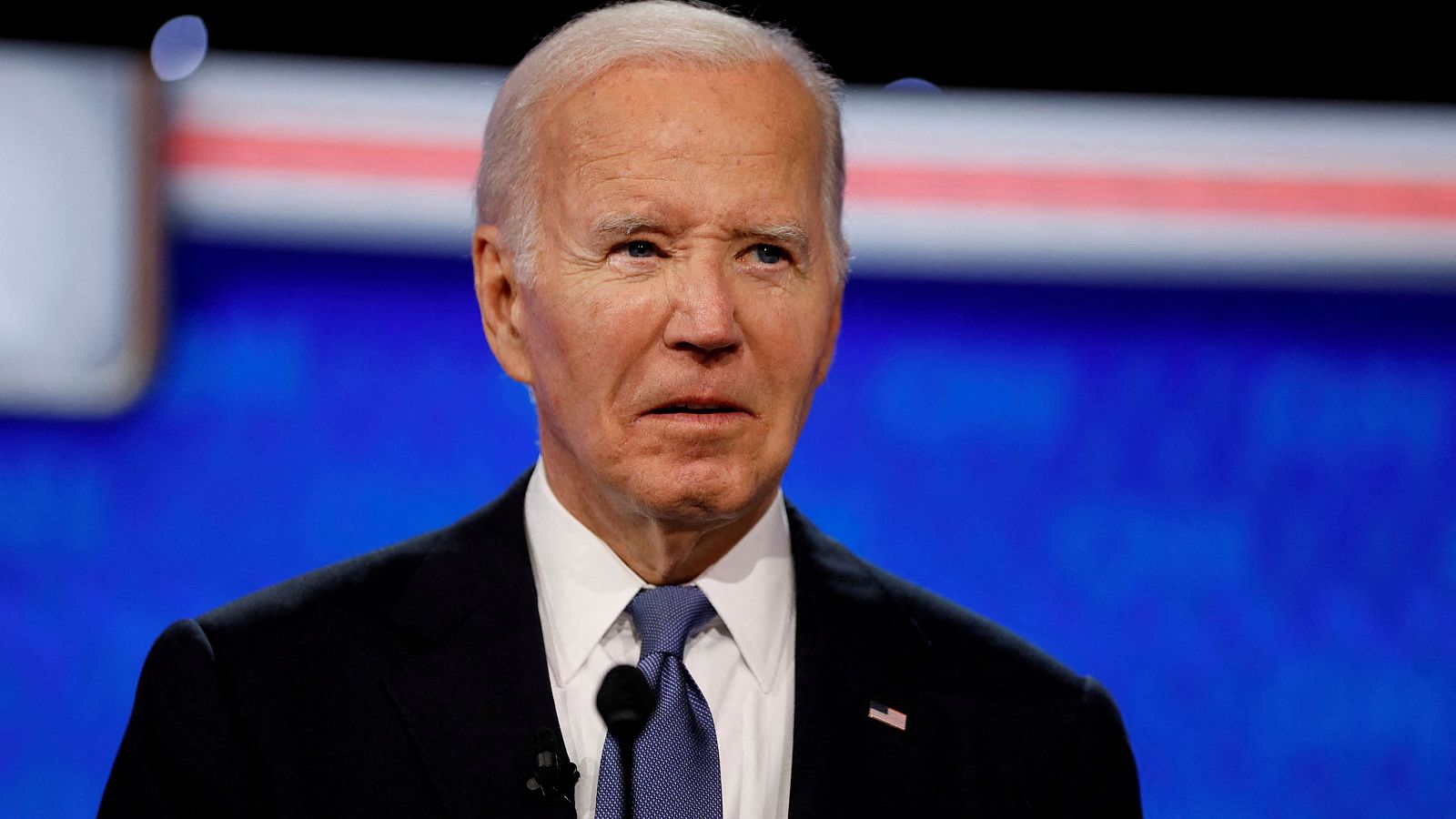 El presidente estadounidense, Joe Biden, durante el debate electoral