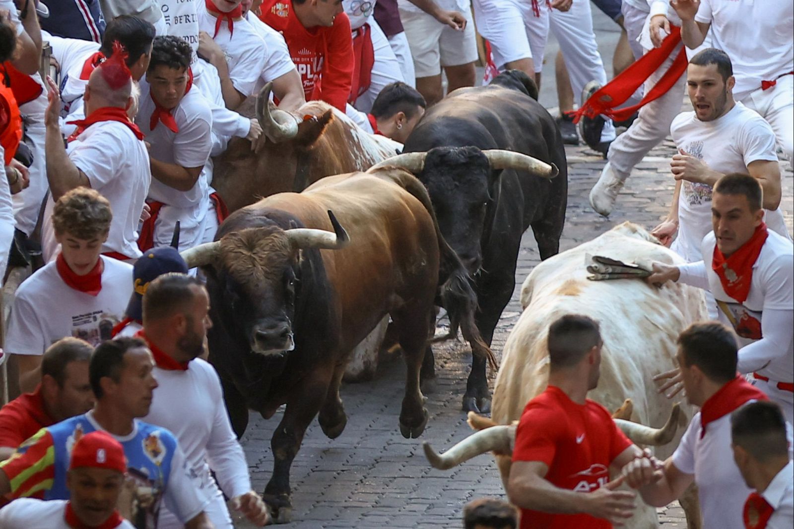 Mejores imágenes del primer encierro de San Fermín 2024