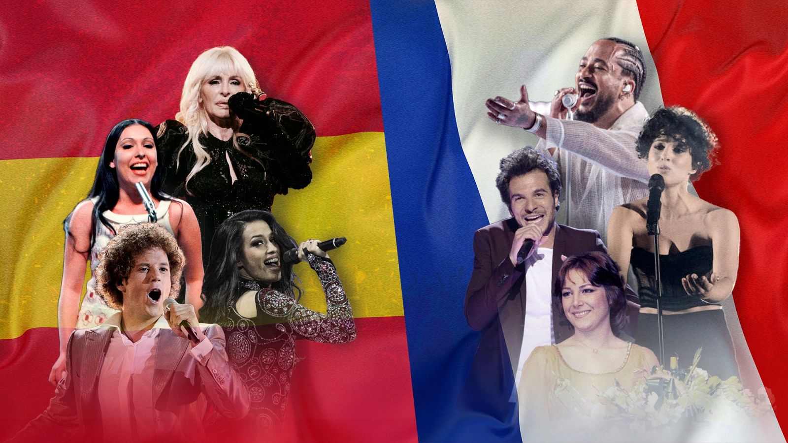 España vs Francia en Eurovisión