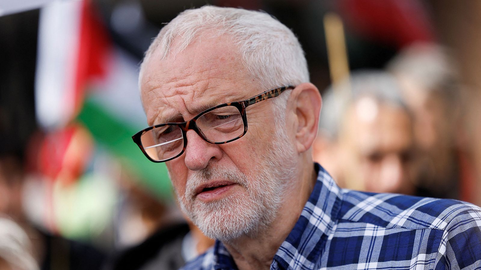 Entrevista a Jeremy Corbyn: imagen de archivo del exlíder laborista y diputado británico Jeremy Corbyn, durante una protesta a favor de Palestina.