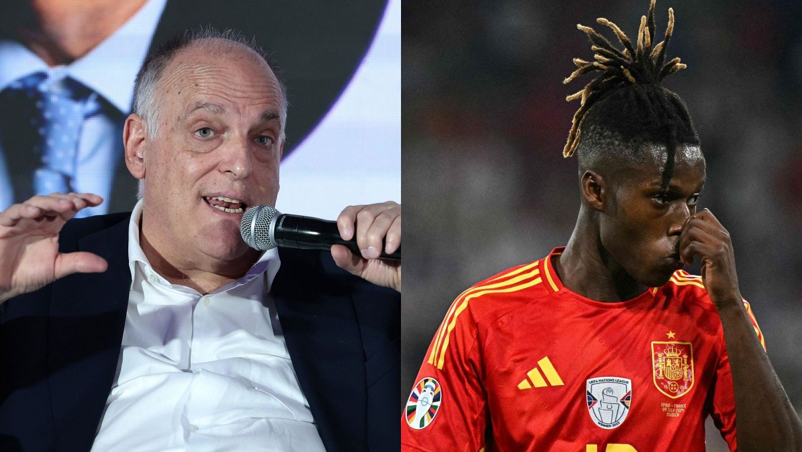 Tebas: "El Barça está cerca de poder fichar a Nico Williams"