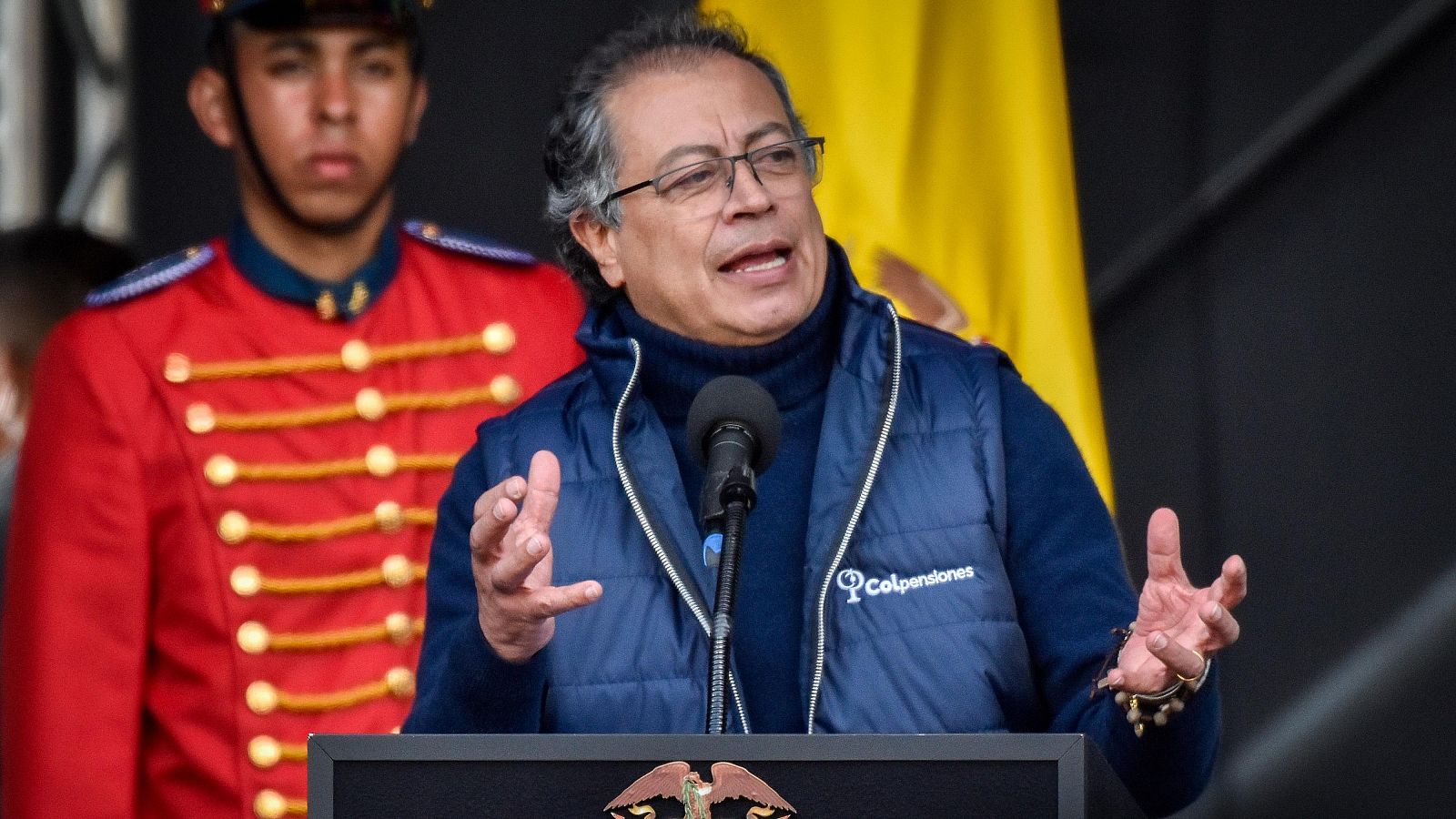 El presidente colombiano, Gustavo Petro, durante un acto en Bogotá