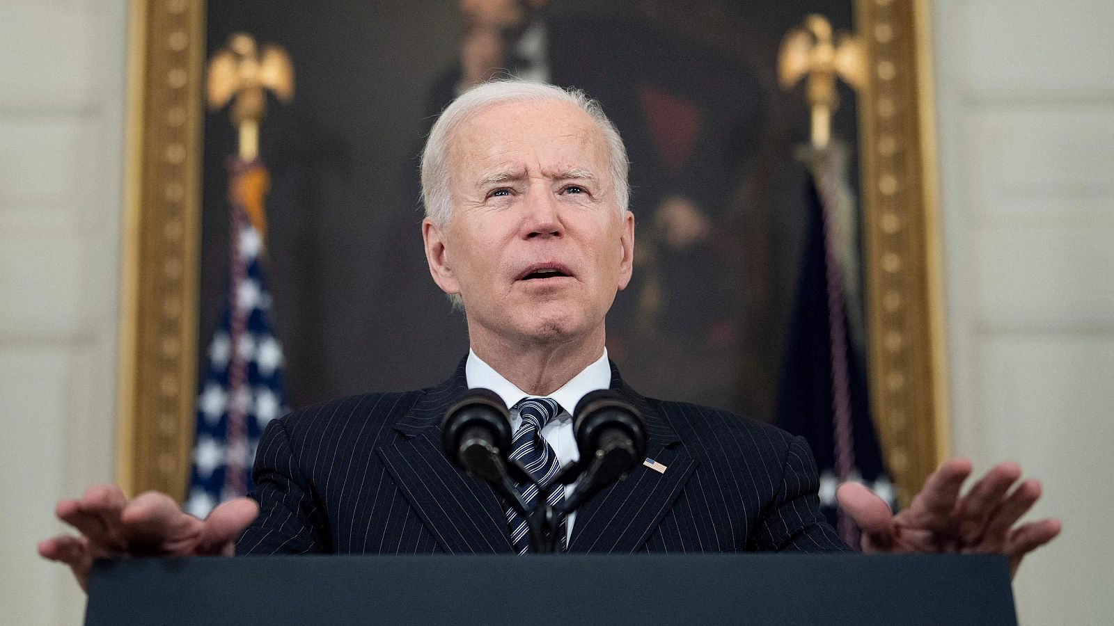 El presidente estadounidense Joe Biden en la Casa Blanca