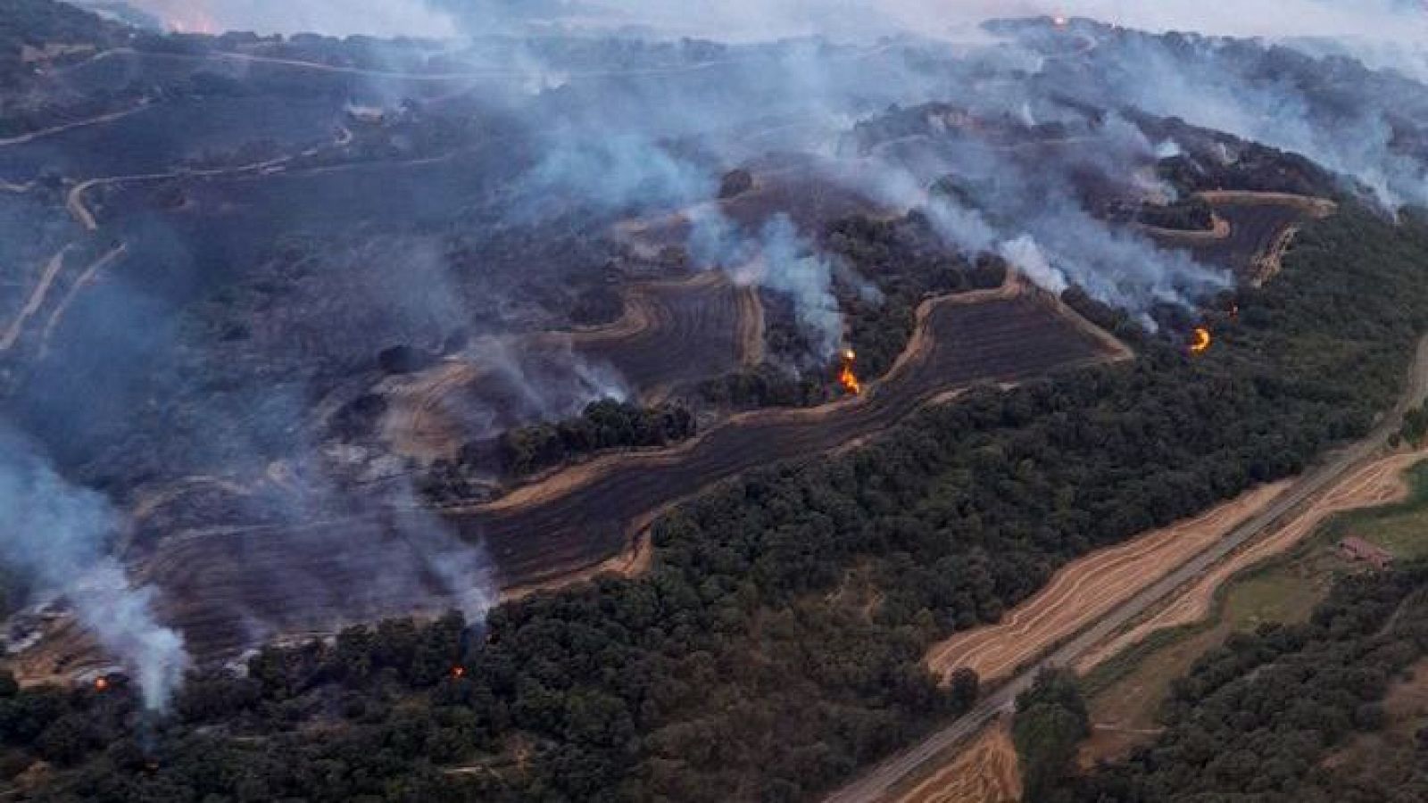 Activado el nivel 1 de Protección Civil por el incendio de Luesia (Zaragoza)