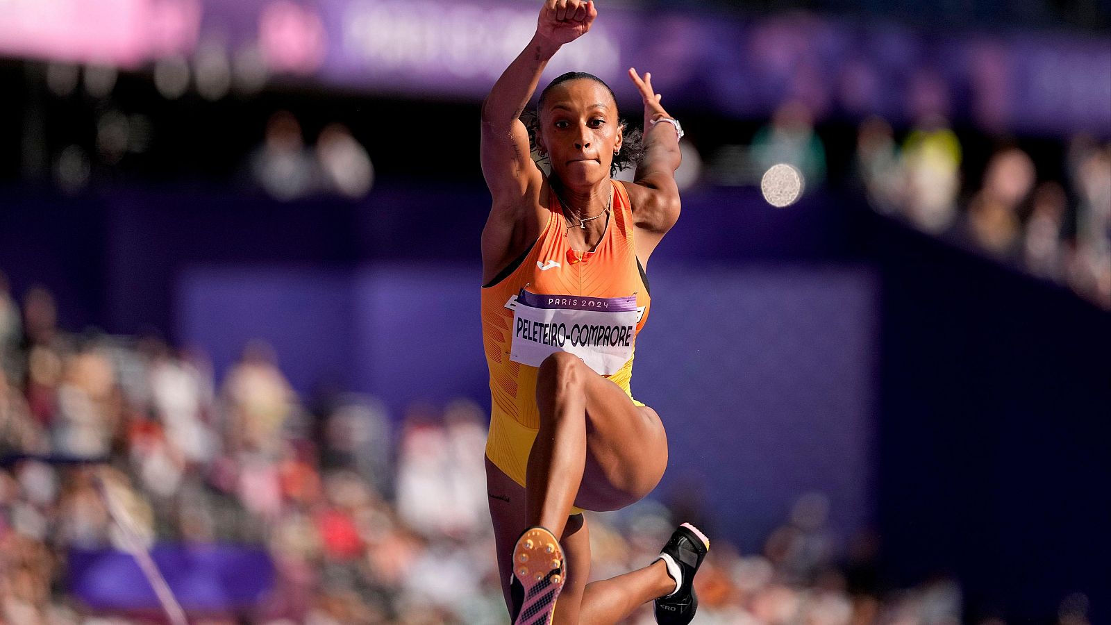 Ana Peleteiro, en la clasificación del triple salto de los Juegos Olímpicos de París 2024