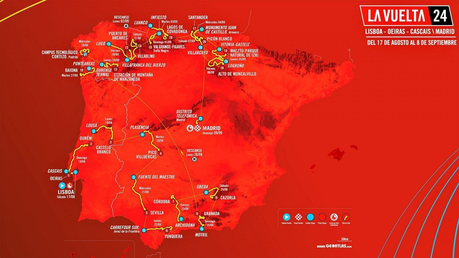 Recorrido oficial de La Vuelta 24