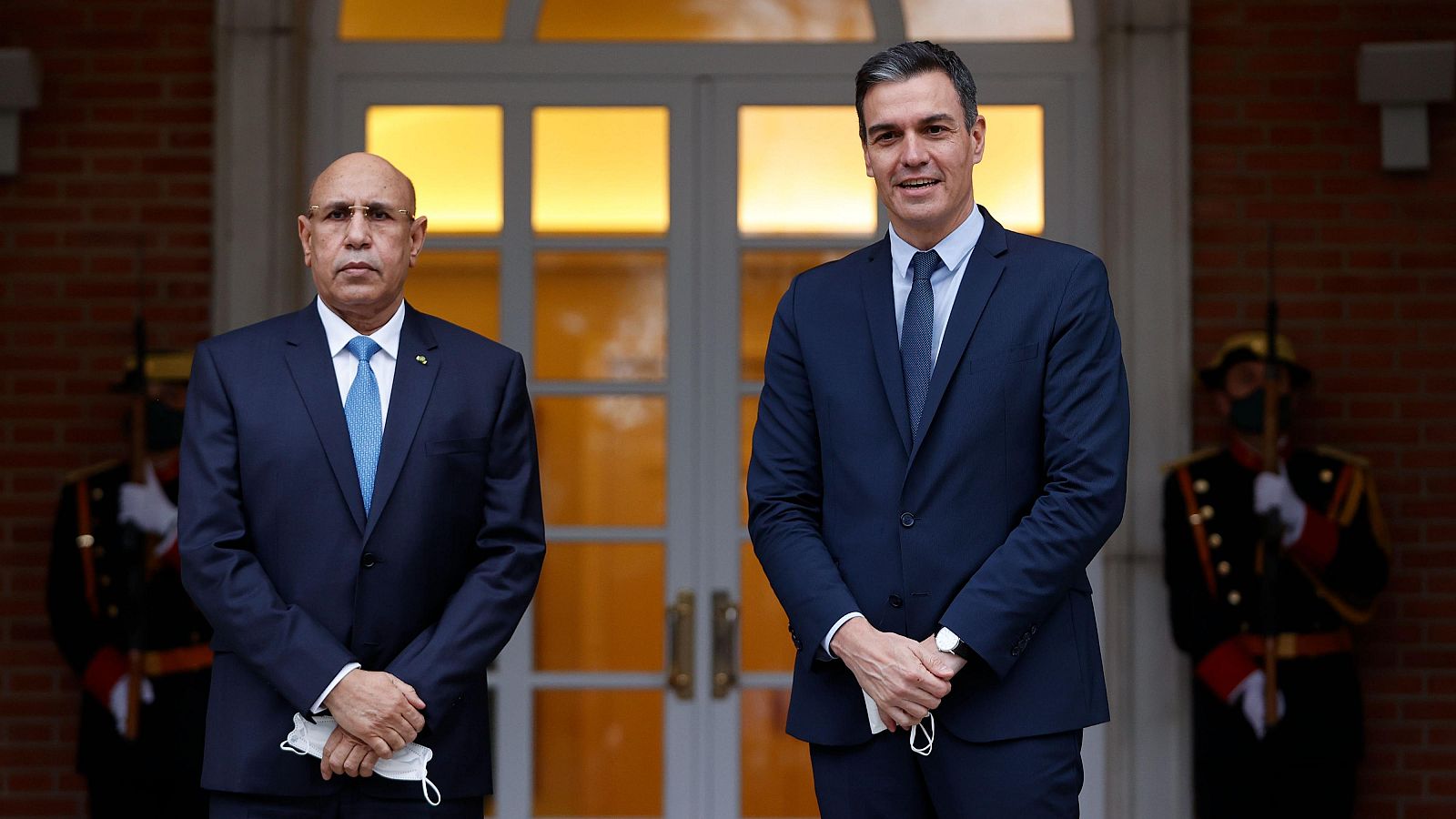 El presidente del Gobierno, Pedro Sánchez, recibe al presidente de Mauritania, Mohamed Ould Ghazouani, en 2022