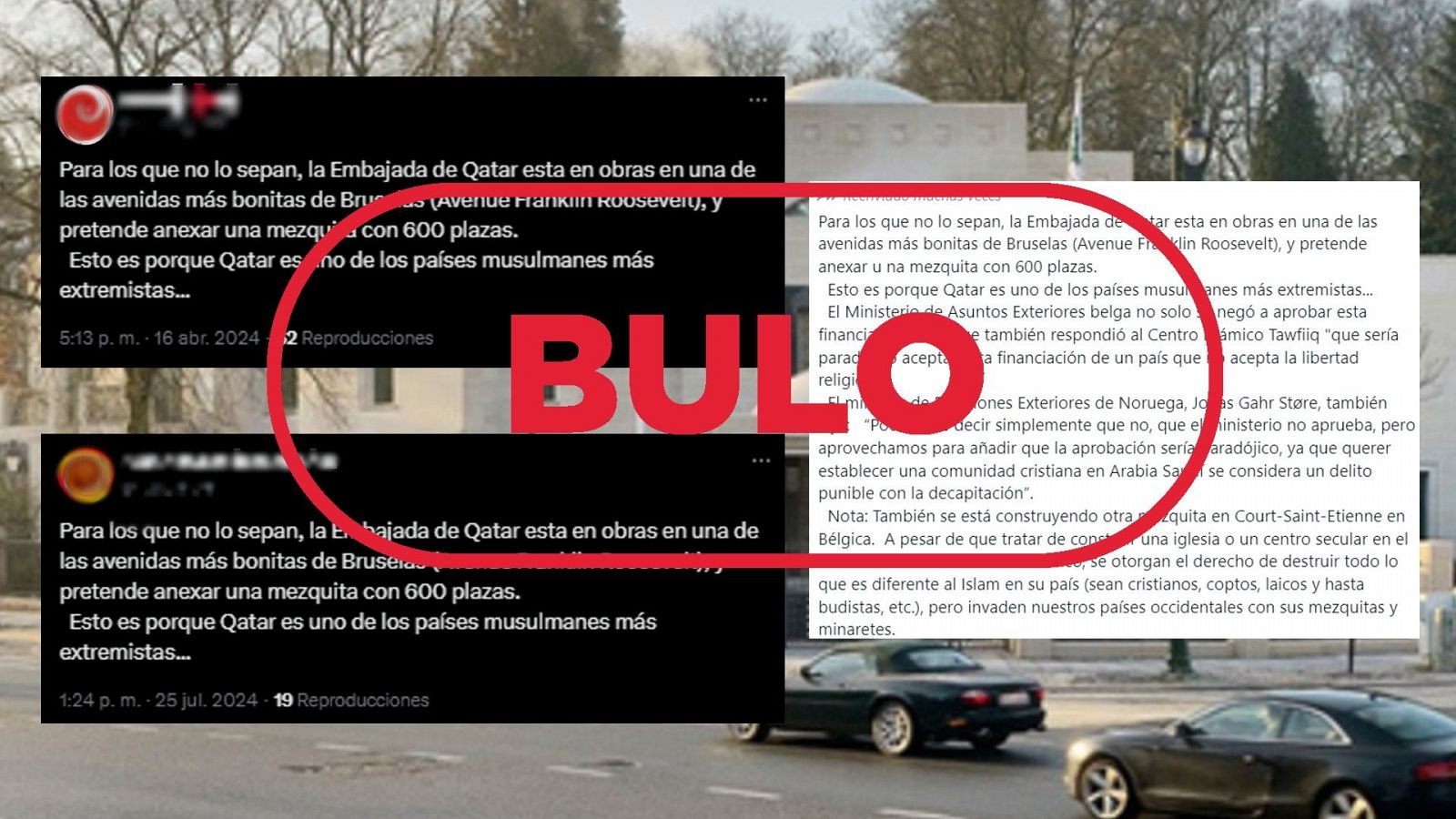 Catar no va a anexar una mezquita a su Embajada en Bélgica