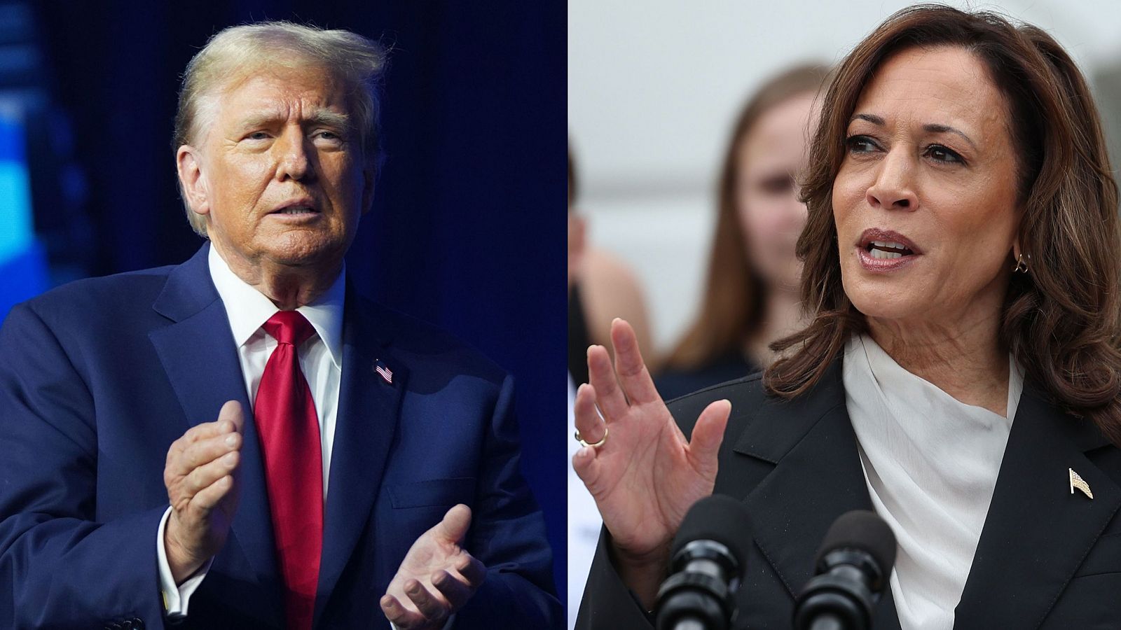 Donald Trump y Kamala Harris