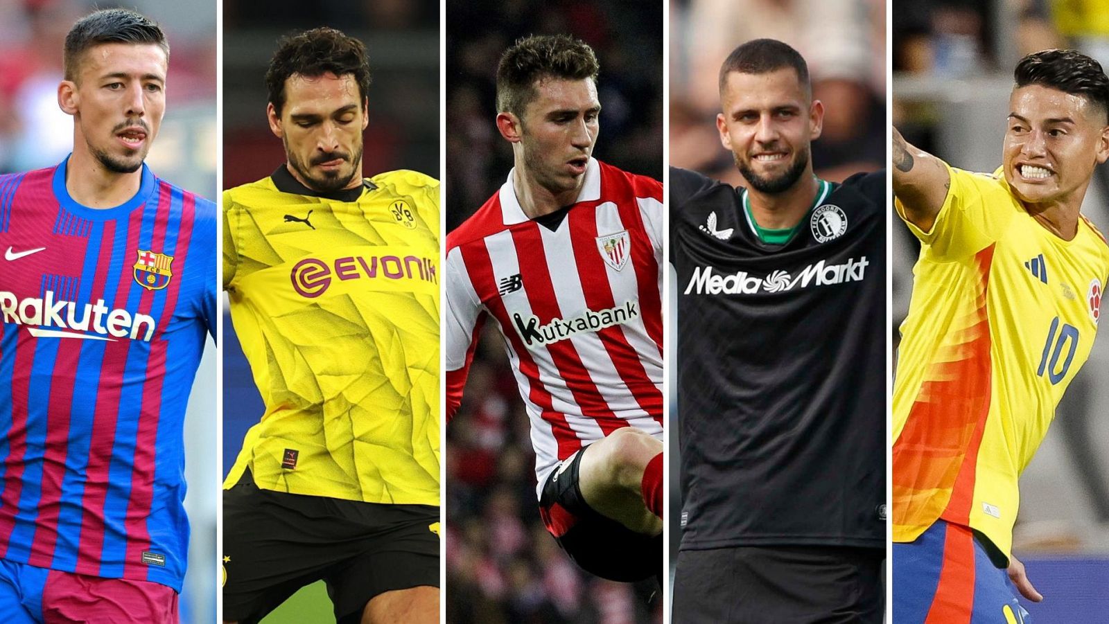 Lenglet, Hummels, Laporte, Hancko y James