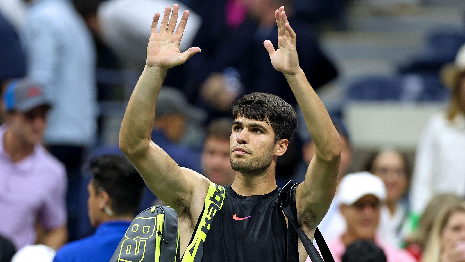 El tenista español Carlos Alcaraz en el US Open.