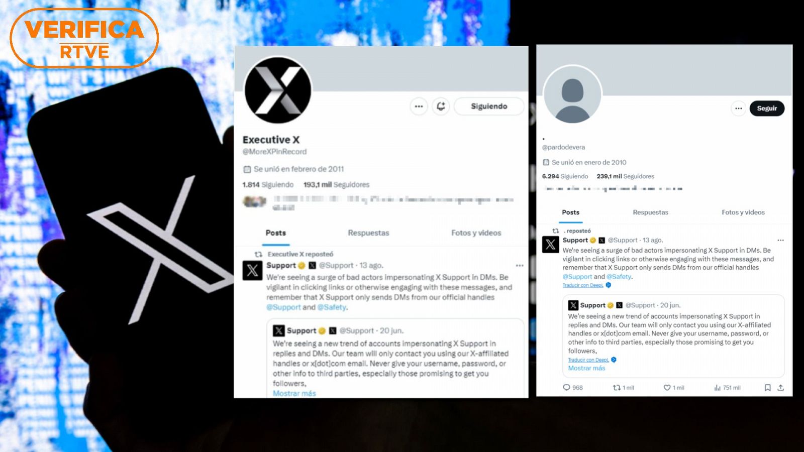 Hackeo de cuentas de periodistas en X para suplantar a la red social